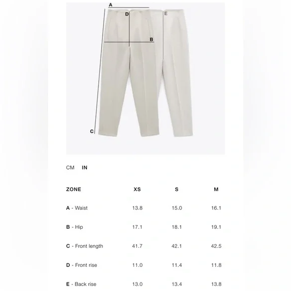 Zara GEOMETRIC PRINT STRAIGHT LEG PANTS Size XS NWT - Picture 6 of 6